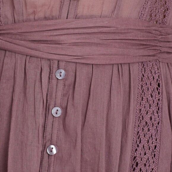 NWT Free People Sydney Dress XS Mini Purple Boho Embroidered Coquette Romantic - Picture 13 of 16
